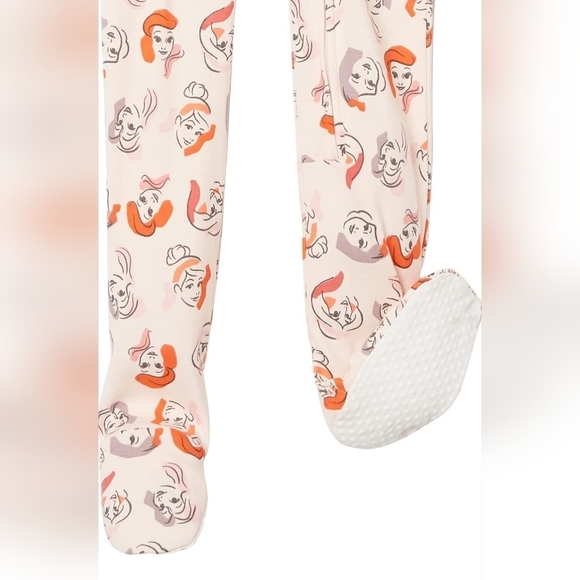 Amazon Essentials Disney Princesses Pink & Orange Onesie Footed Pyjamas Size 3T - Picture 3 of 8
